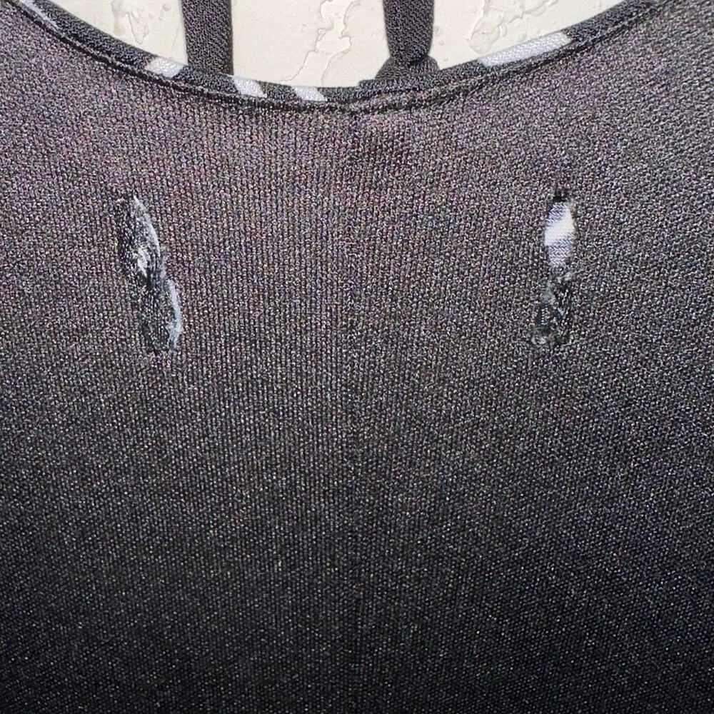 Black White Patterned Jumpsuit Large Sleeveless T… - image 4